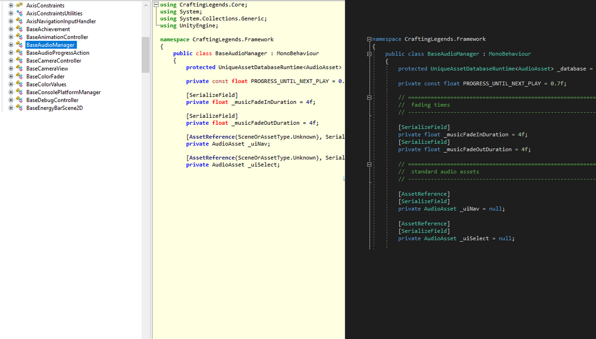 talecrafter's tweet image. Reminder: If you're publishing a Unity game compiled with Mono, your runtime code minus comments can be inspected.

I'm not arguing anything regarding open source here or say it's important, just a note to be conscious about it. How you name Enums etc. has potential to be seen.