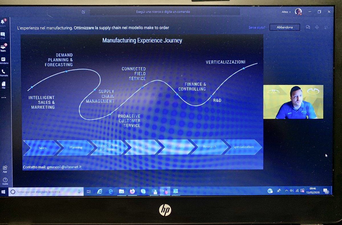 Il manufacturing journey. Una esperienza completa, indispensabile per l’azienda manifatturiera per essere vicina al cliente e non perdere opportunità di business lungo tutta la catena del valore
#cloud #AI #powerplatform #Microsoft

<a href="/MSFTDynamics365/">Dynamics 365</a> <a href="/FabioSantini71/">Fabio Santini</a> <a href="/BeppeMascoli/">Giuseppe Mascoli</a>