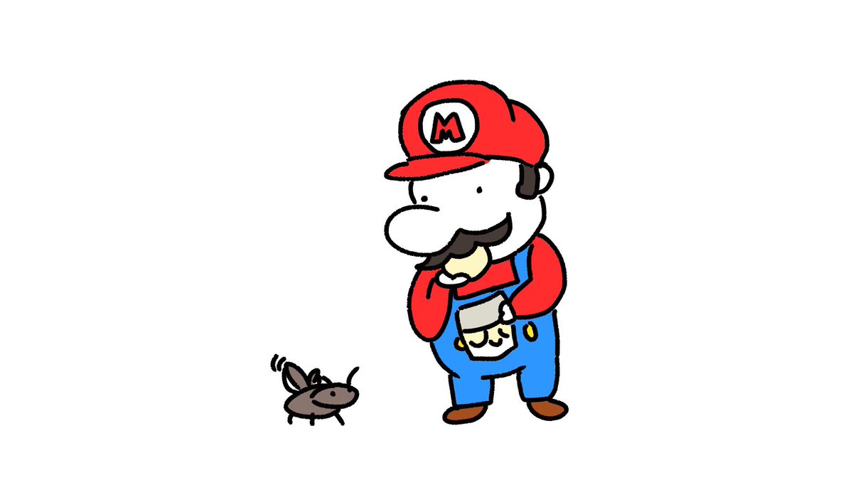 無印良品から コオロギせんべい 発売 コオロギせんべい スーパーマリオ 原ストマックのイラスト