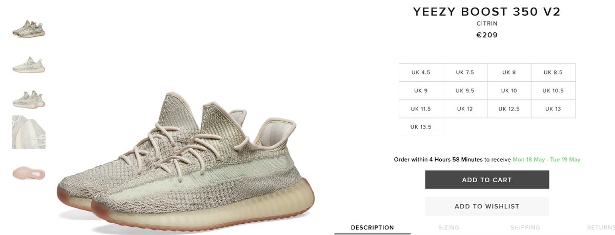 yeezy 350 under retail