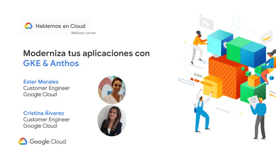 ¿Trabajas en estrategias de modernización híbridas y multicloud o diseñando nuevas soluciones en la nube?☁️Únete a <a href="/Alvarc11/">Cristina Alvarez</a> y Ester Morales en el webinar de mañana y aprende a configurar y escalar a través de contenedores con GKE✅ goo.gle/2WK2N3C #Kubernetes #OpenSource