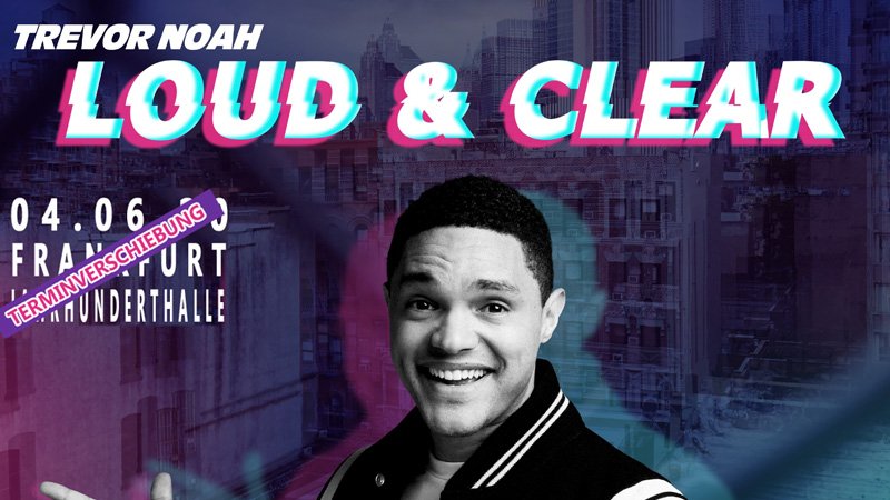 RheinMainLive's tweet photo. Neuer Termin: 02.06.21- @Trevornoah in der #festhallefrankfurt | Bereits erworbene Karten behalten ihre Gültigkeit. The show of TREVOR NOAH has to be postponed due to the CORONAVIRUS / COVID-19. The new date is June 2nd 2021 at Festhalle Frankfurt. Tickets are still valid. https://t.co/ZHCVg28c1s