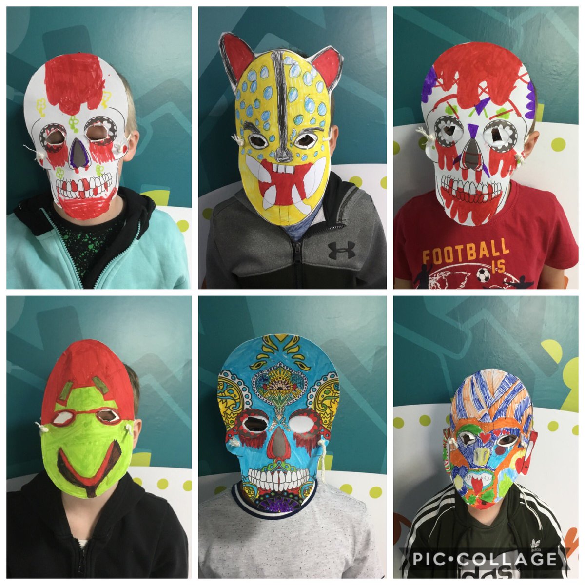 PrincethorpeJun's tweet photo. Yesterday we learnt all about Mexico and made our own Day of the Dead and Mayan masks #learninginlockdown https://t.co/yadJmtweOq