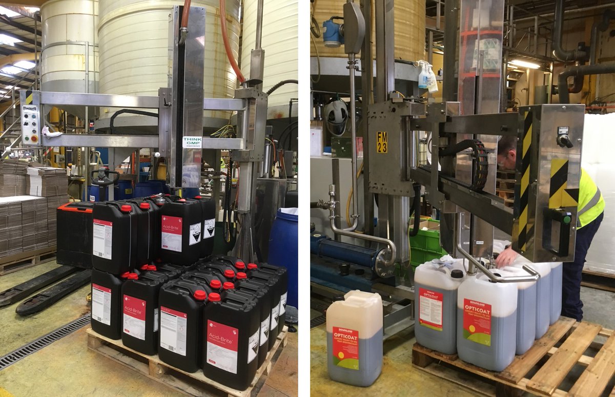 Adelphi_Group's tweet photo. Adelphi customer Evans Vanodine are a leading manufacturer of #hygienechemicals and #disinfectants. They now own 20 #Masterfil filling machines! Both are family-run businesses; “It’s a different feeling with a family company”, say Evans Vanodine about Adelphi. “They really care”. https://t.co/B1zM2C3fDx