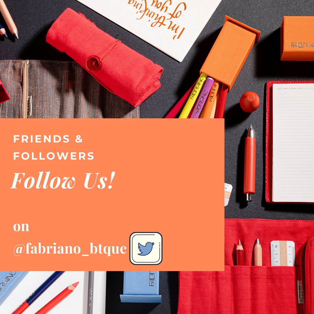 FRIENDS &amp; FOLLOWERS
Follow us!
on <a href="/fabriano_btque/">FABRIANOboutique</a> 
#stationery #madeinitaly #paper #design