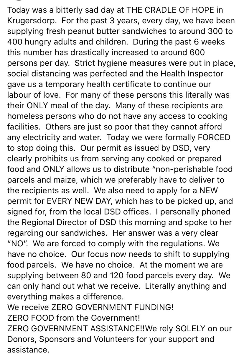 This is just one organisation’s story this morning. There are so, so many who will be having the same thing, and so many people who will suddenly find themselves stranded without food aid they desperately need.