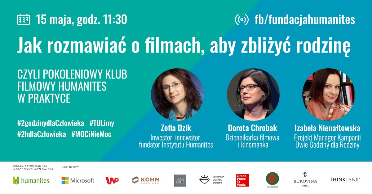 KGHM_SA's tweet photo. 15 maja obchodzony jest Międzynarodowy Dzień Rodziny. Z tej okazji - Instytut Humanites, w ramach kampanii #2godzinydlaRodziny, której partnerem jest #KGHM ⚒️, organizuje specjalny WEBINAR.
Więcej informacji ⬇️
https://t.co/jLejS0tkRz
#2h4family https://t.co/iunu1ZNEw5