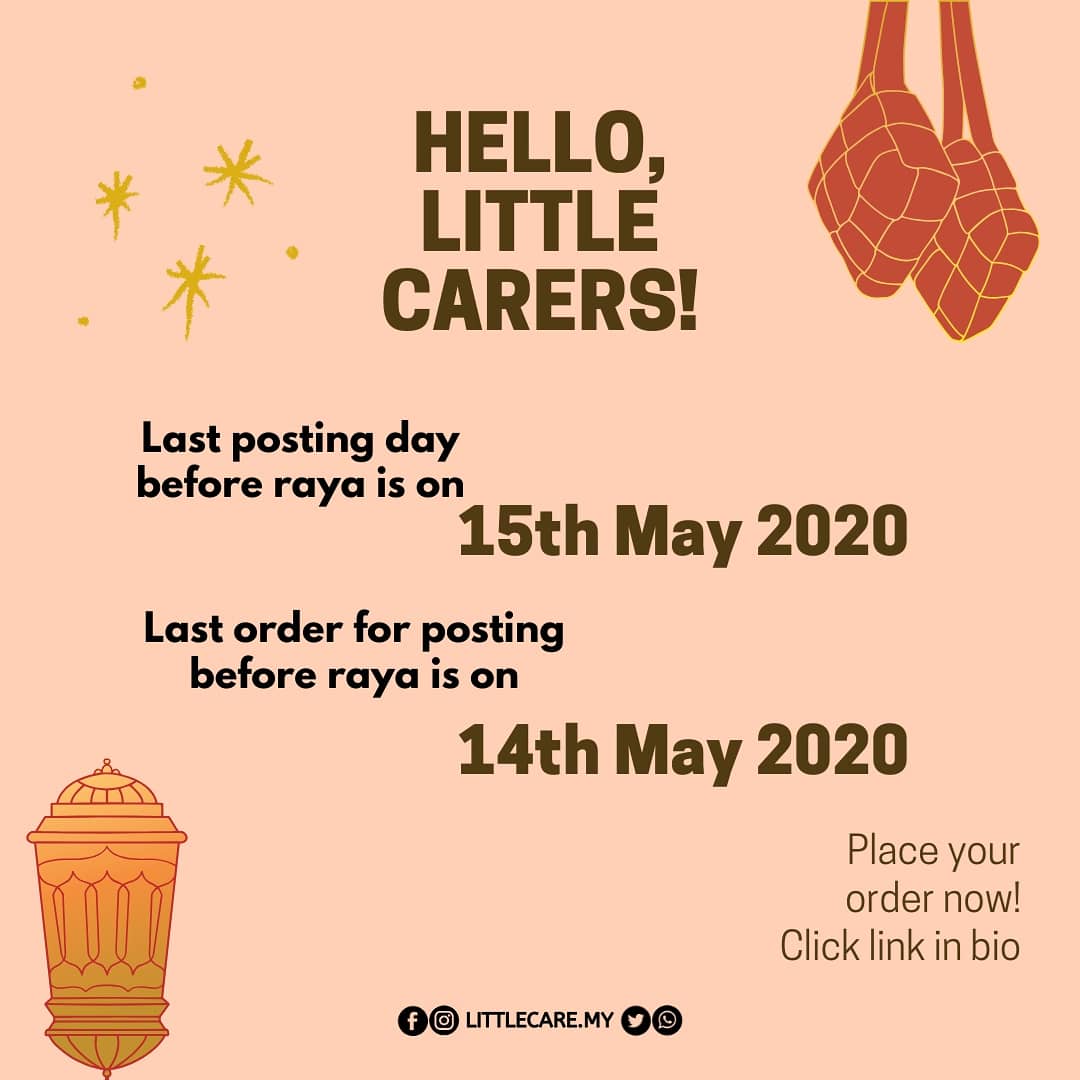 LittlecareMy's tweet photo. Hello, Little Carers!
Due to Raya, posting will be halted after 15th May.
Do get your essentials now before this raya to hush away your ache and pain during raya!
Click the link in bio to order ✨
#Littlecaremy #stayhome #pkpb #rayasale #raya #sale #ointment #auraterapi https://t.co/xXpOlzdctW
