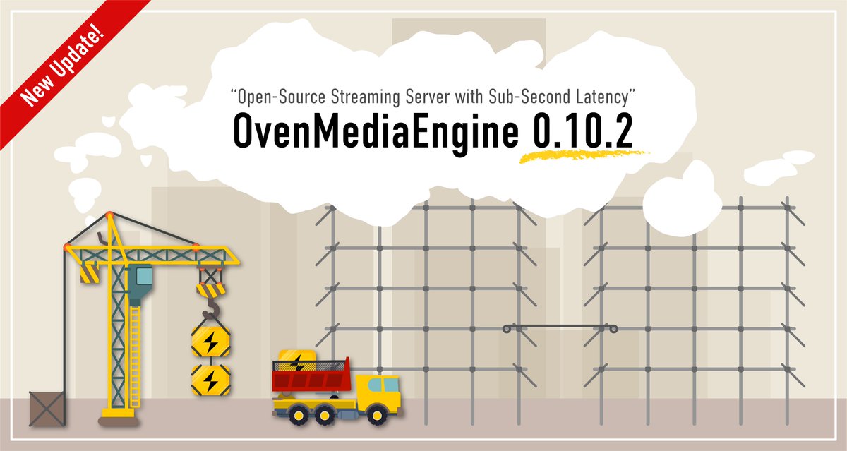 OvenMediaEngine's tweet photo. OvenMediaEngine, #OpenSource #StreamingServer with #SubSecondLatency quickly updated to 0.10.2. The stability of OME has greatly improved, and continued testing has confirmed that it works reliably on more than 2,000 streams: https://t.co/8fRfUq6tVu https://t.co/WBOAmuZKU1