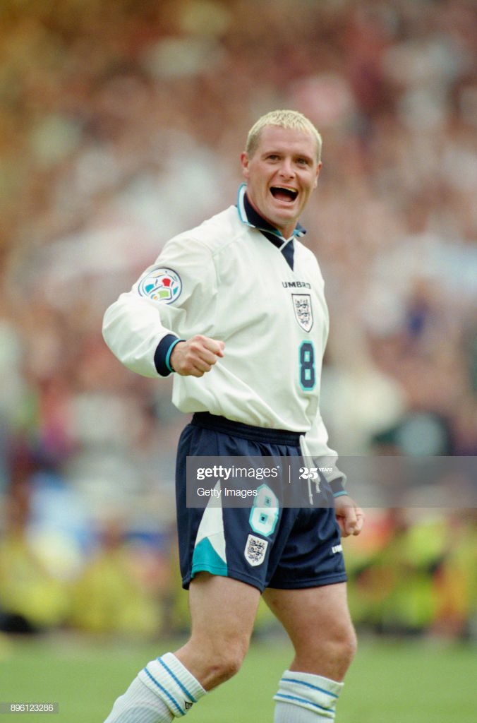 Paul Gascoigne, centre-midfield.Bearing little resemblance to the dentist’s chair enthusiast who ambled through the Dutch defence whenever he chose – the bleach as much a surprise to Corinthian as it was to Jack Charlton. Yet still recognisably Gazza. 7/10 #Euro96Relived  