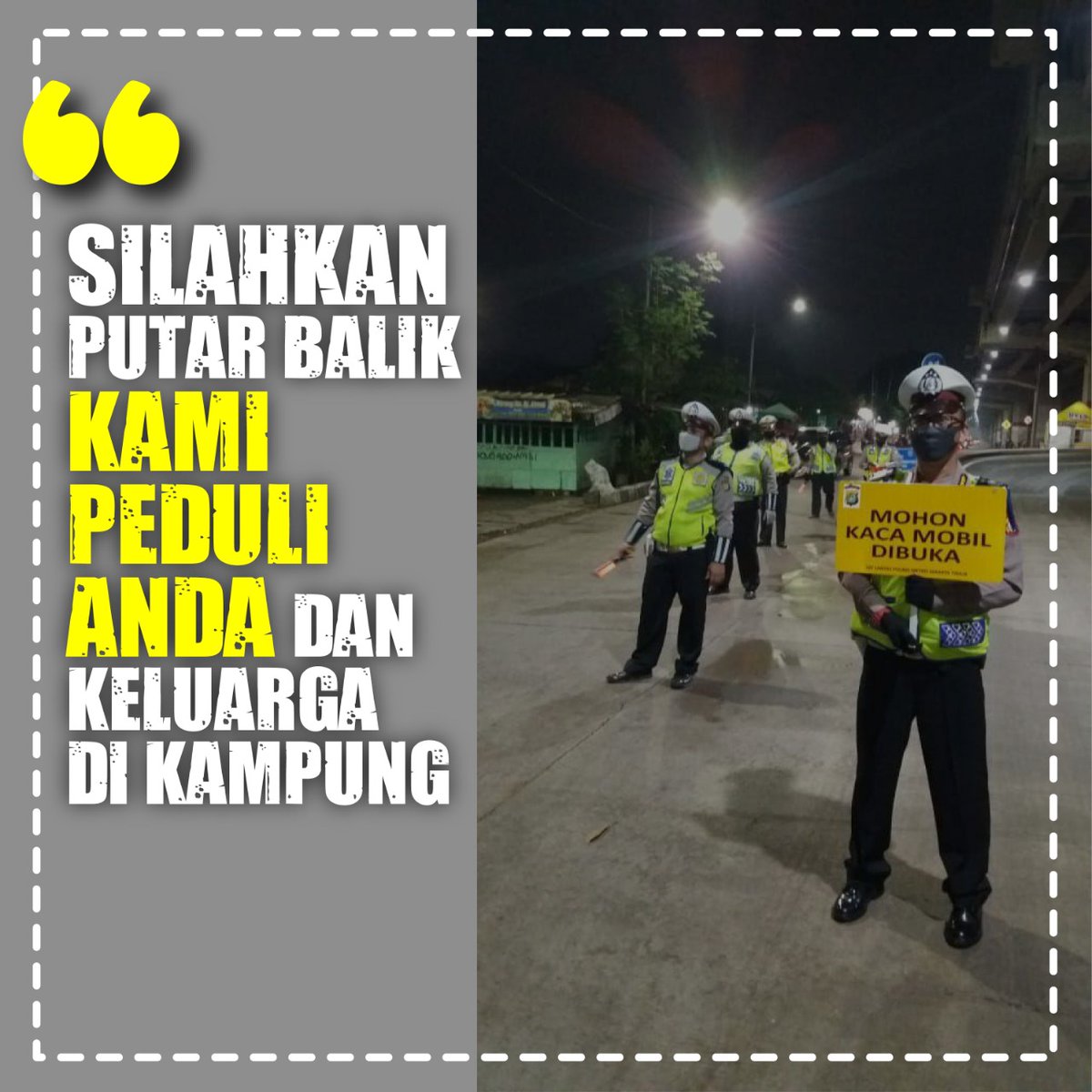 Hans_anshory's tweet photo. JANGAN MUDIK!
Bangkitkan Kesadaran Diri Sendiri Demi Berakhirnya Corona

#StopMudikCegahCovid19 https://t.co/NQ3OIbwNVn