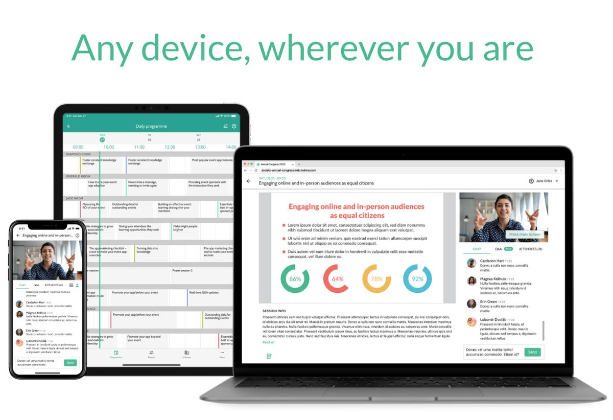 Eager to learn about our #onecommunity Virtual Event Platform? Contact our #mobile experts and see for yourself how we engage #online and #inperson audiences as equal citizens! 🙋🏻‍♂️👩‍💻
bit.ly/2zyHkmB
#virtualevents #hybridevents #eventapps