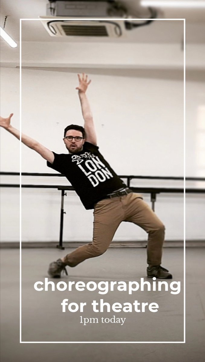 Hi <a href="/movespace123/">MoveSpace</a> <a href="/The_MovementPod/">The Movement Podcast</a> I'm taking over <a href="/KingsHeadThtr/">King's Head Theatre</a> Instagram Live at 1pm today to talk about choreographing for theatre if any of your followers would be interested, be great to see you there