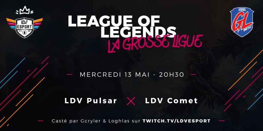 LDVEsport's tweet photo. [GROSSE LIGUE]
Ce soir à 20h30, nous assisterons à un match 100% LDV dans cette phase Dragon avec #LdvPulsar qui affrontera #LdvComet ! 💥
Alors qui prendra la couronne de meilleure équipe chez LDV ? 😎 Rendez-vous sur https://t.co/0SeFLyawwy pour le découvrir ! #LDVWin https://t.co/w6YxQKQLig