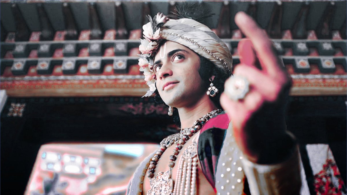 "mujhe meri radha ko dekh toh lene do, pata nahi prithvilok mein kaise dikhti hogi" #RadhaKrishn