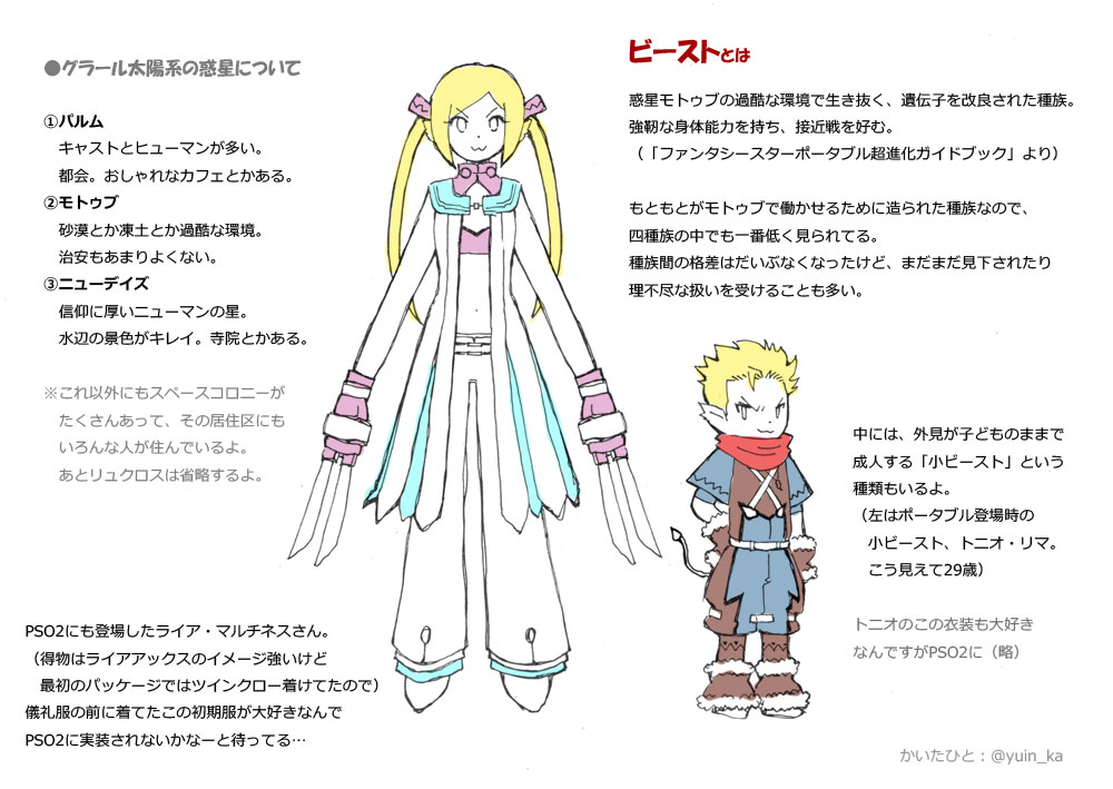 ゆいん 柚木星子 On Twitter ビースト すんごい怒ったときとか ゲームシステム的にはゲージが満タンになったら ナノブラスト っていって でっかい獣に変身する Pso2のダークブラスト エルダー みたいな感じ 女子はもうちょっと細っこいけど