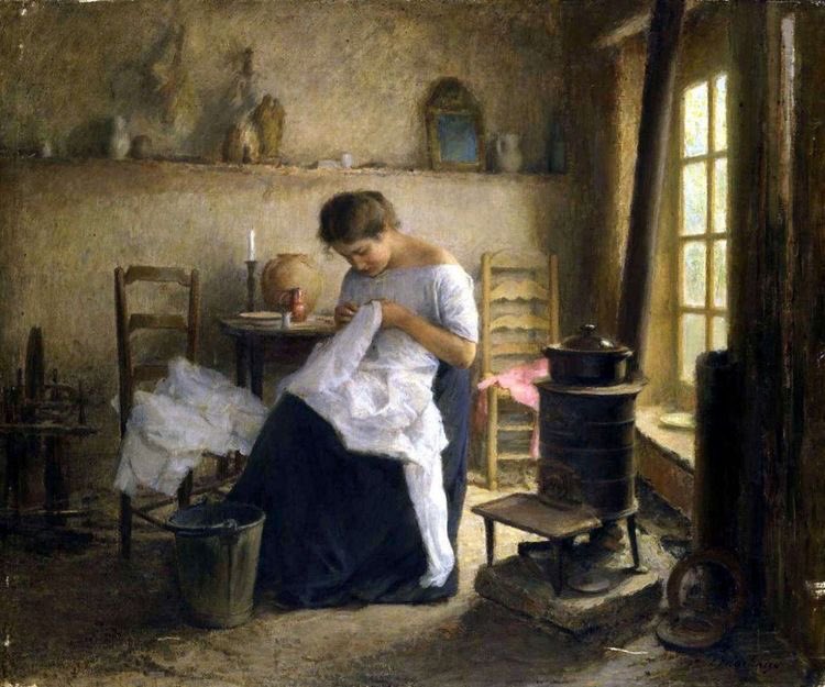 Léon Delachaux, La lingère (1905).