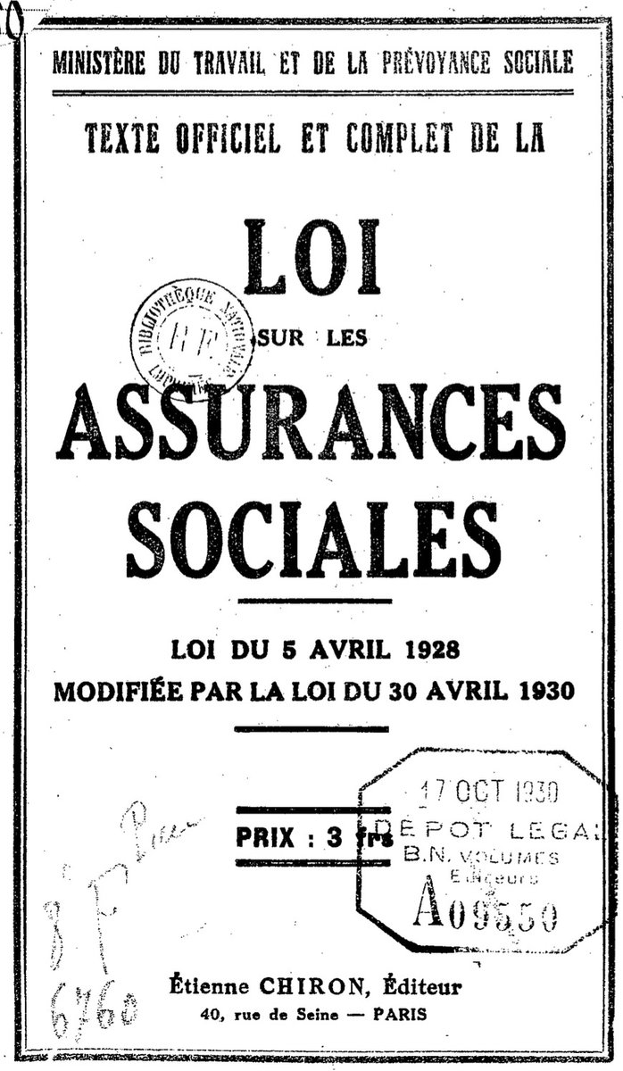 Il faudra près de 10 ans de débats pour parvenir au vote des Lois de 1928/1930 instituant les Assurances Sociales. La Loi du 5 avril 1928 crée pour tous les salariés une Assurance Vieillesse fondée sur le principe de la capitalisation ainsi qu’une Assurance Maladie