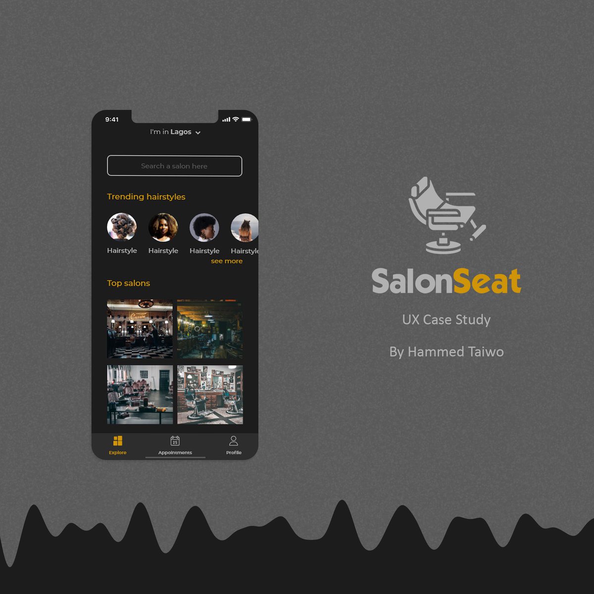 Here is a UX Case Study thread for an online barbershop app SalonSeat. The tools used were  @AdobeXD and  @Photoshop.. let’s get started