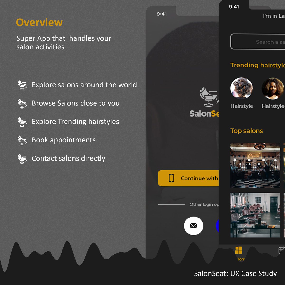 OVERVIEWSalonSeat App makes connecting with your favorite hair salons possible in a blink of an eye. When you’re in a new city or new country, the headache and scare of who you could get your hair styled, trimmed, or shaved has been brought to an end.