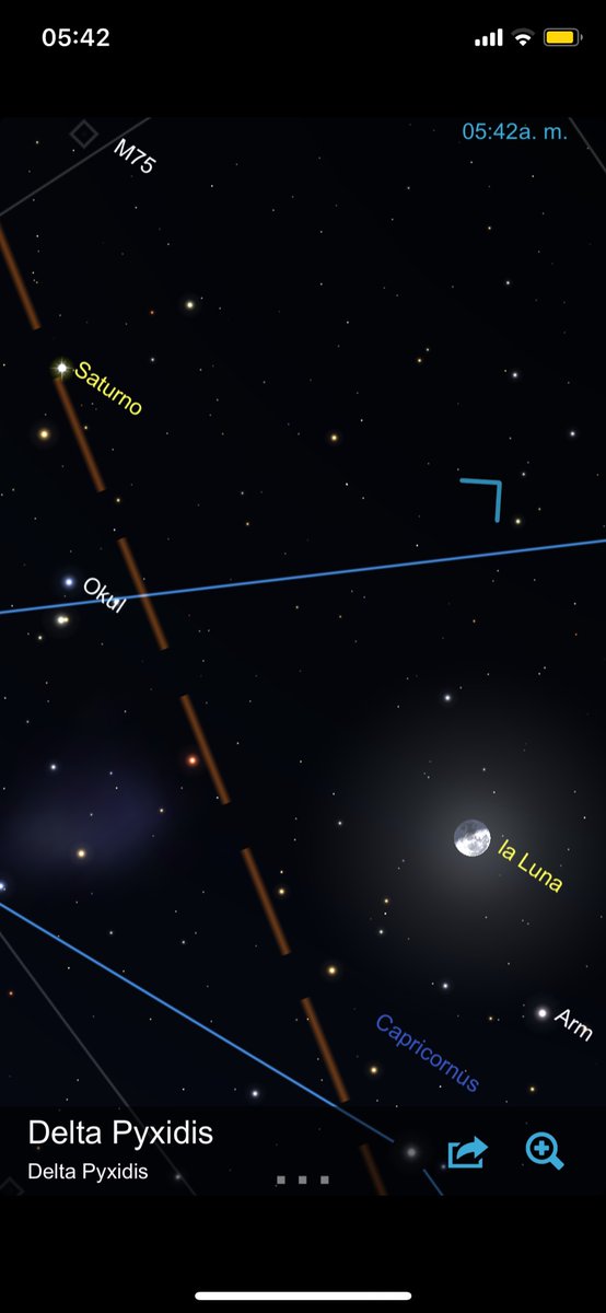 Marvictorian's tweet photo. Esta app es lo más 👌🏽 Estoy despierta porque soñé qué caía un meteoro azul a la tierra y justo me entero de esto. No me lo puedo perder, claramente es una señal del universo ✨🌌 #cometaswan #swancomet https://t.co/mJKzCeeghJ