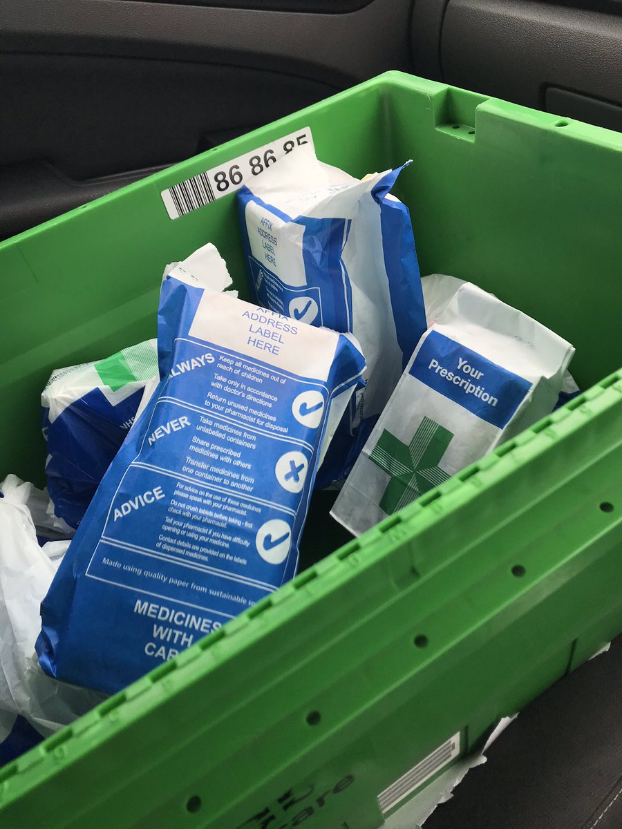 SheffieldTownFC's tweet image. In three weeks we helped:

Picked up 94 prescriptions and     delivered them to those who are self isolating and vulnerable. 

#support #community 
#StayHome  #NHS #sheffield