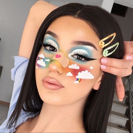 veleashalashes2's tweet photo. Sweet dream makeup look 🌈🌈🌤️🌤️  #makeup https://t.co/rNyqawqb4J