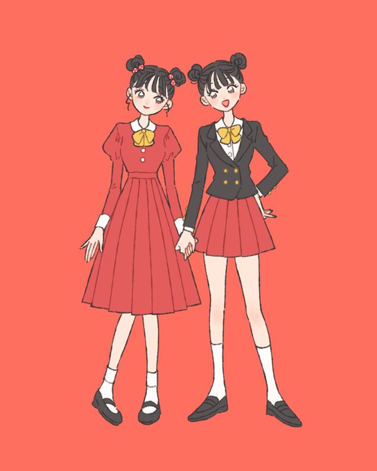 「full body red skirt」 illustration images(Popular)