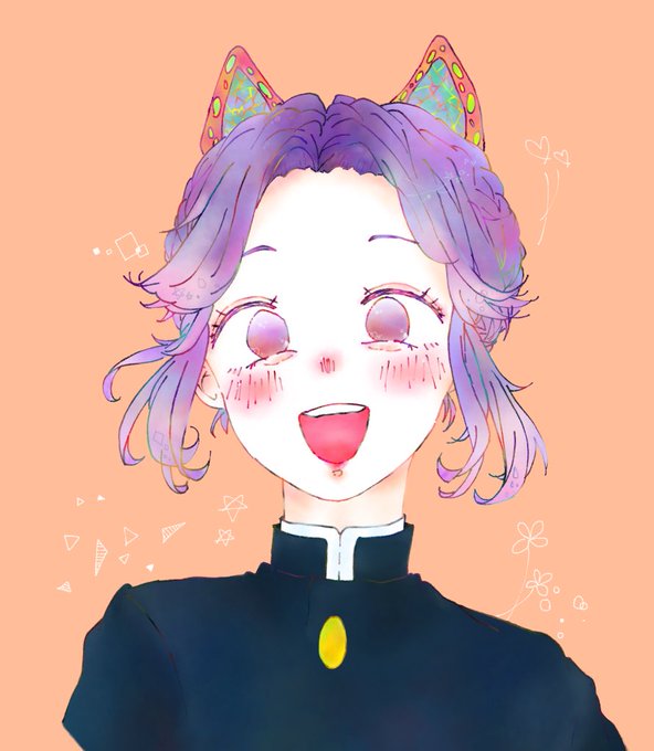 心星さんがTwitterに投稿した胡蝶しのぶ(鬼滅の刃)のイラスト。