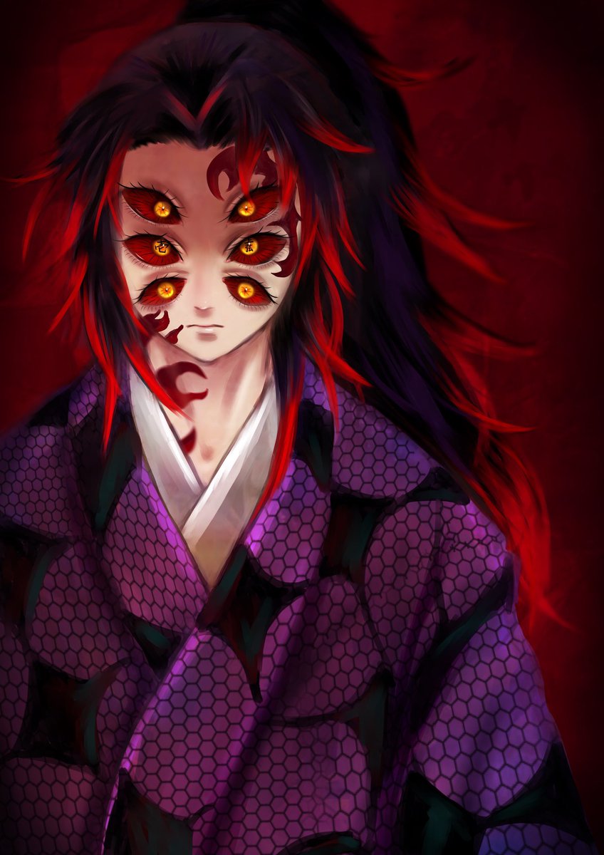 1boy colored sclera solo male focus extra eyes japanese clothes long hair  illustration images