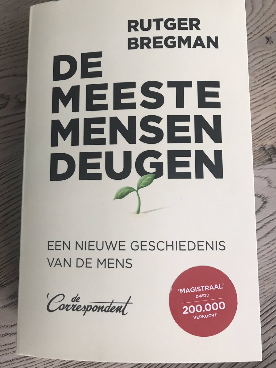 Wat een gaaf boek! Bedankt  <a href="/rutgerbregman/">Rutger</a>. Herkenbaar en kan me helemaal vinden in deel 4 het nieuwe realisme. #demeestemensendeugen #vertrouwen #compassie
