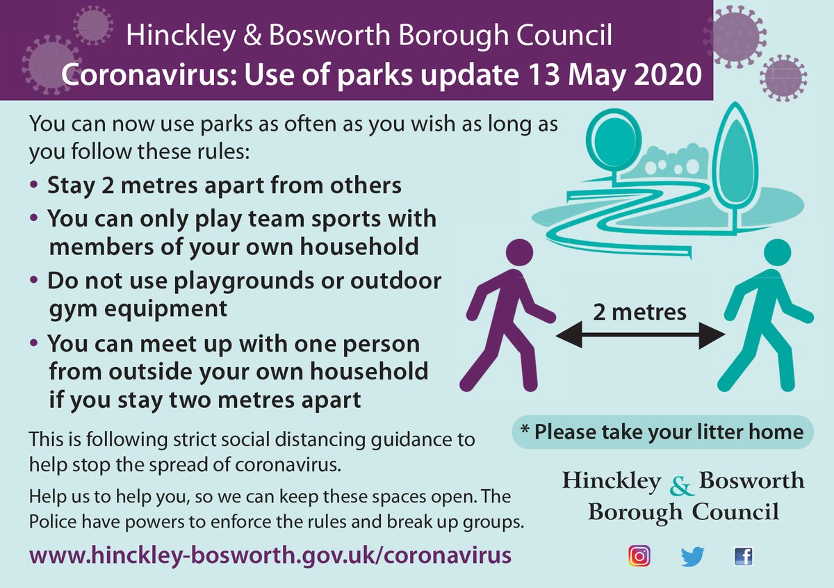 New guidelines on spending time outdoors change today, for more info visit: bit.ly/2WqVH58 We are in the process of considering various options of how to safely open some of our facilities, please bear with us, your safety &amp; health &amp; that of our staff is our priority.