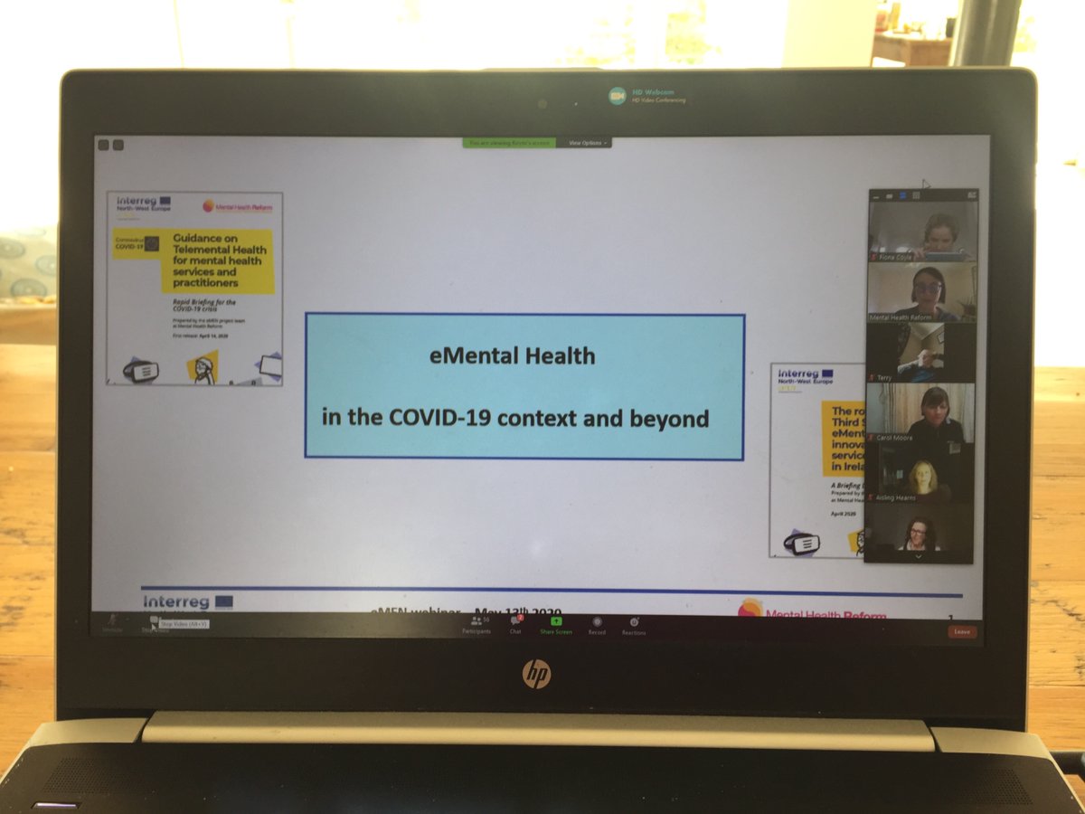 misefiona's tweet photo. Our webinar on e-mental health services is just kicking off. #COVID19 has made this area more relevant than ever.  Looking forward to learning what's available and how we can use technology to assist people to access support and  services https://t.co/55fXVpFArB