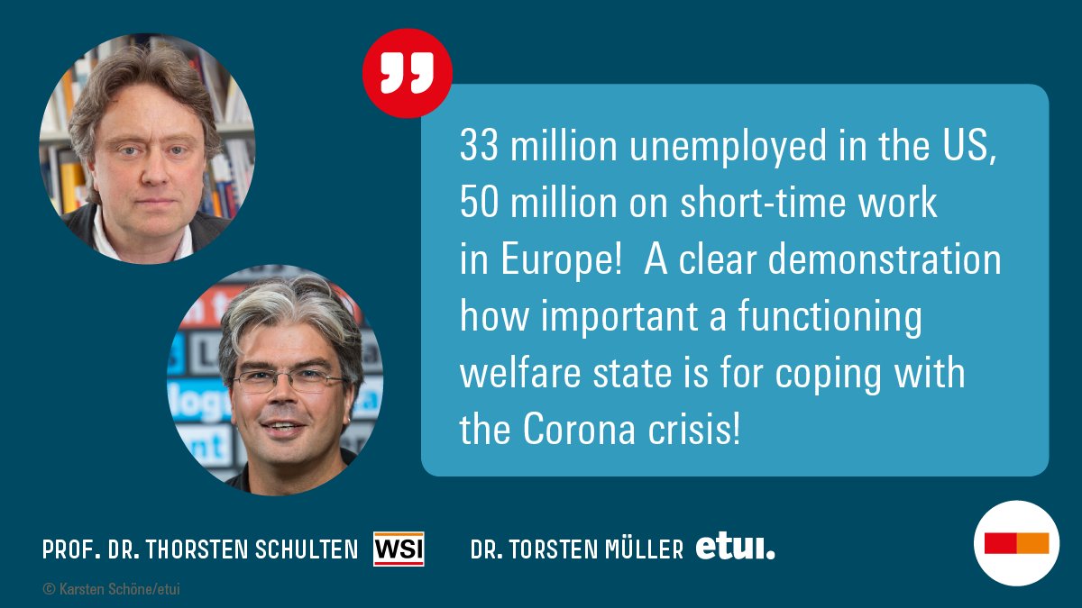 WSIInstitut's tweet photo. #Shorttimework an important instrument to avoid dismissals. In order to moderate the often drastic wage losses, Europe needs fair regulations that allow a decent standard of living. @ThorstenSchult6+TorstenMüller @etui_org have worked out minimum standards https://t.co/KvKZW4z8xN https://t.co/vCXPZRvWmJ