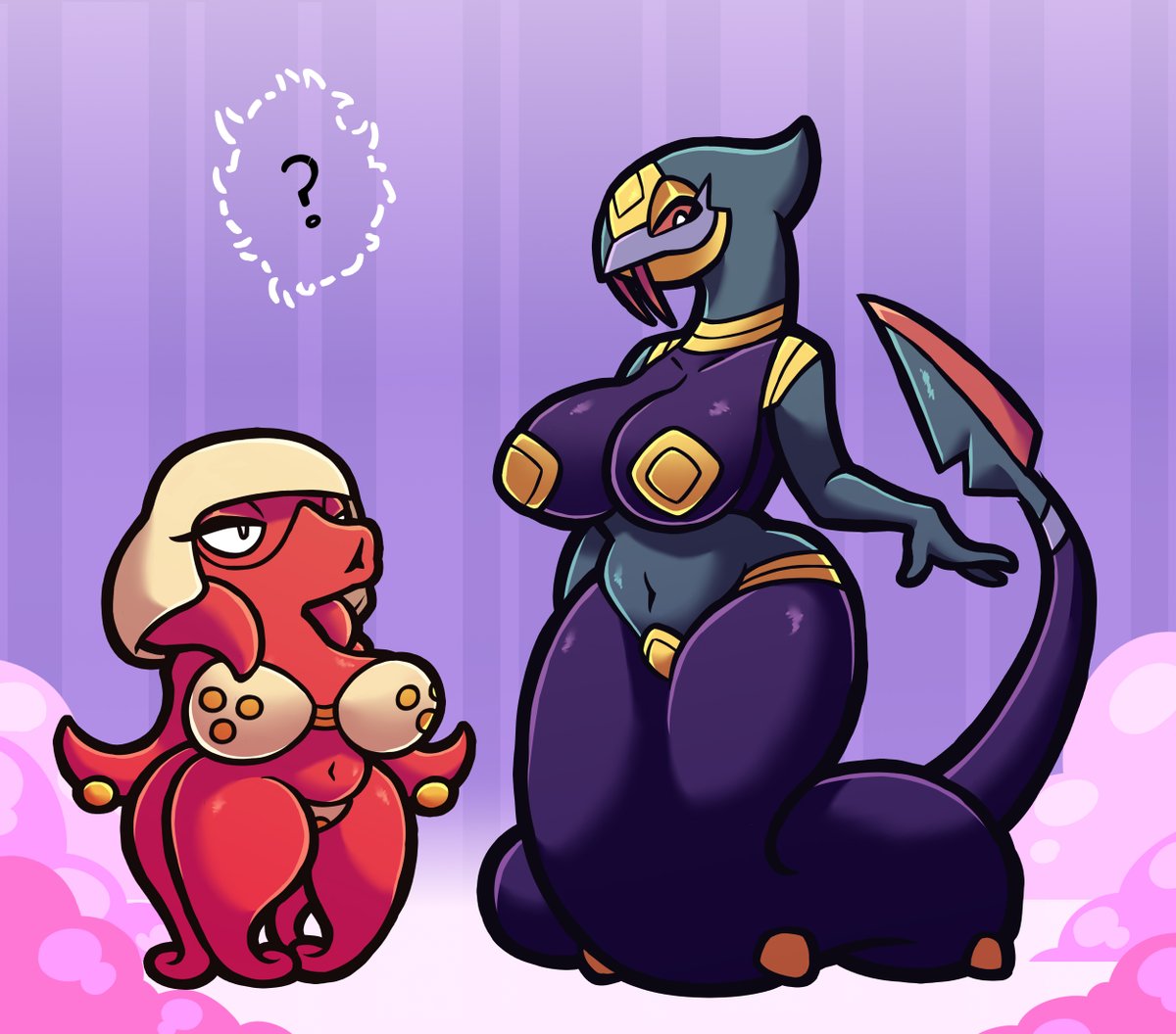 Where is the Imp that appears in the background?
she is busy preparing something very special.

Donde esta la Imp que aparece de fondo?
ella esta ocupada preparando algo muy especial.

Pokemon: Octillery/Seviper