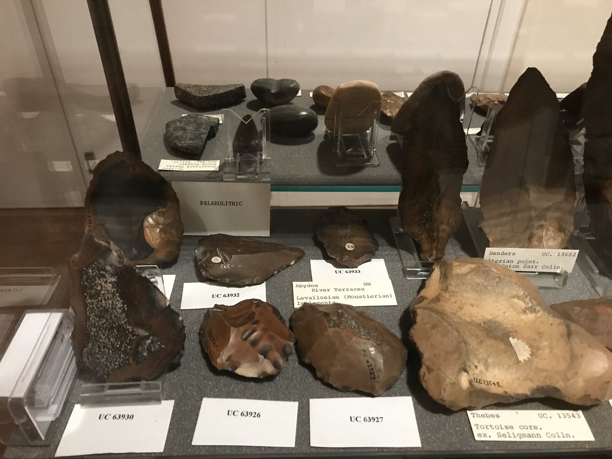(2) Here’s some more beautiful arrowheads, handaxes and blades, all on display, for free  @PetrieMuseEgypt  #MuseumsUnlocked