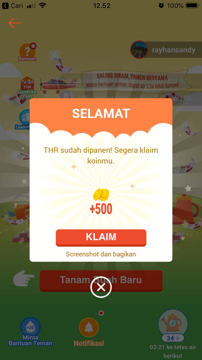 Alhamdulillah dpt lagi #ShopeeTanamTHR10M <a href="/ShopeeID/">Shopee Indonesia</a>