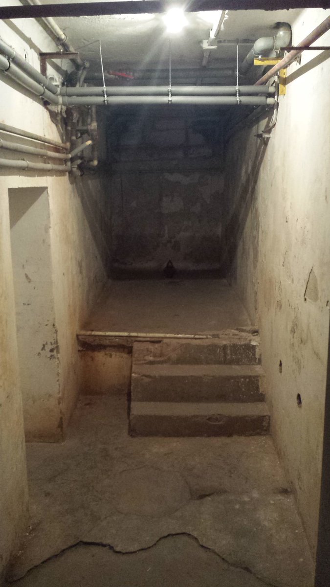 I was lucky to have a tour of Mokotów Prison in April 2018, facilitated by  @WW2girl1944. This is the corridor leading to the execution room, second photo. Victims were made to stand at the top of the steps and were then shot in the back of the head.