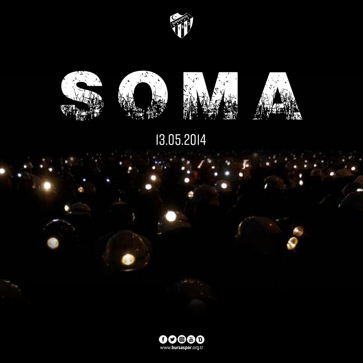 6 yıl önce #Soma'da hayatını kaybeden madencilerimizi saygı ve rahmetle anıyoruz.