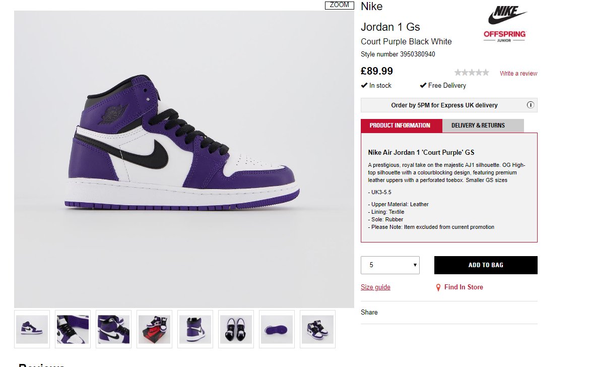 offspring jordan 1 court purple