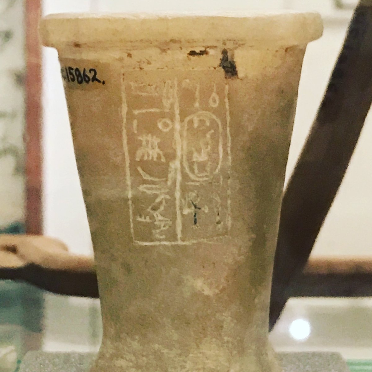 (4) These next images all concern Hatshepsut, Pharaoh of the 18th Dynasty. A female ruler who was successful in battle, expansion of the empire, and trade. This wee jar (which I was privileged to examine at close quarters) contains cedar resin c. 3.5KYA, recovered from...