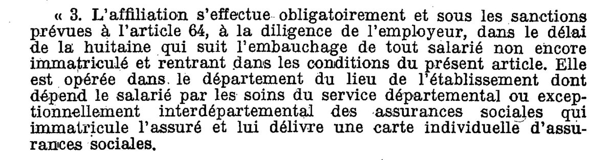 Sur l’Assurance Maladie / Vieillesse, les lois de 1928 et 1930 posent les bases d’un modèle qui ressemble furieusement à celui de la Libération : affiliation déclenchée par le recrutement dont l’employeur porte la responsabilité sous peine de sanction