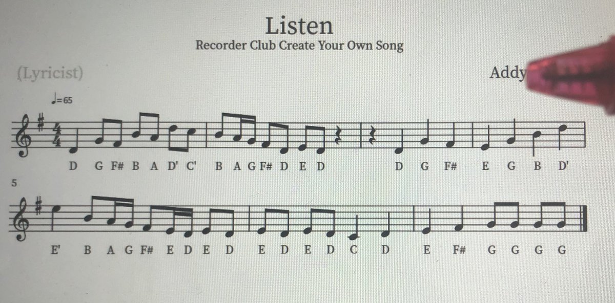 SOMusicalMoss's tweet photo. This week’s #RecorderClub featured #StudentCompositions from our @SevenOaksOwls #bcpsmusic  #remotemusic  @FortkampBre @RobinBusick3 @MusicBCPS @shanejensen78 @schneckbk @cohn_amy @BaltCoPS https://t.co/EgzEgPBHyZ