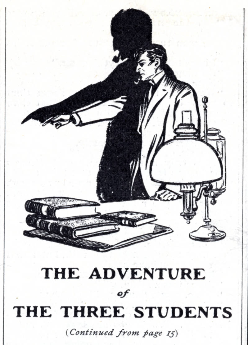The end of Spring term  @SherlockUMN  @umnlib & what a semester it has been! We'd like to imagine Holmes telling students "Put your books down" in this FDS illustration for the "Three Students," published in Collier's, September 24, 1904. Congrats students!  http://purl.umn.edu/118215 