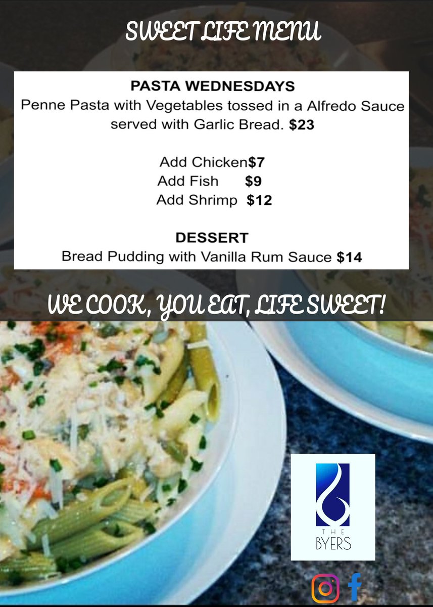 ChefJuiceByer1's tweet photo. EVERYDAY ITS SOME SWEET FOOD TO EAT.

CHECK OUT OUR SWEET LIFE MENUS 

WE COOK, YOU EAT, LIFE SWEET!

@DjHutchy246 @SimSim_SalaBim @CheyneJoness @chanbarbados @mistahshock @DiamondintheBlu 
@EmpressZingha @C4soundz @RoastLox @K4il4_ @ReuhhMaria https://t.co/PffOHX5DXq