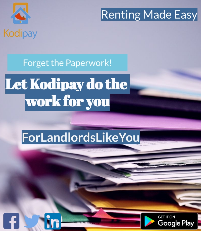 KodiPay's tweet photo. No Paperwork! No Stress!
Manage your property easily on your phone with Kodipay.
Renting Made Easy!
Download it Today  at https://t.co/tUItipEemN
#ForLandlordsLikeYou! https://t.co/34qO93pRTl