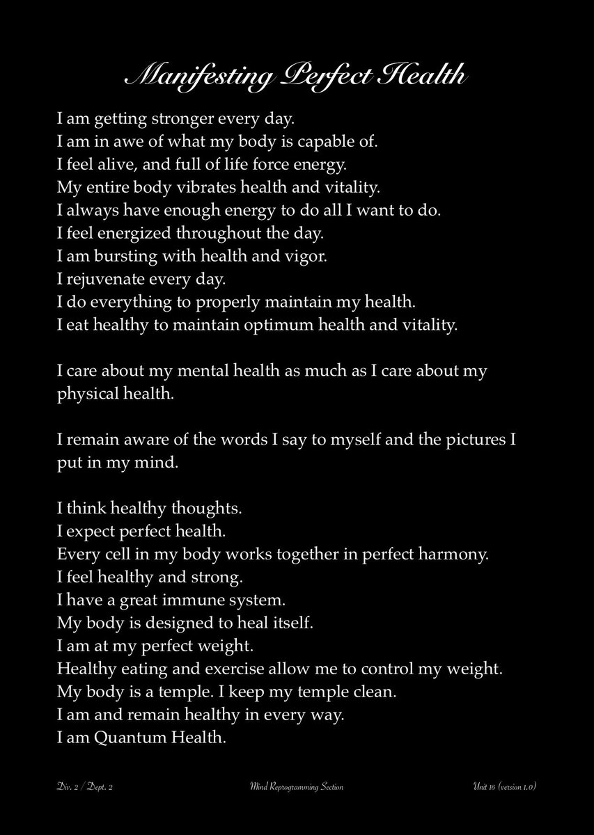 BritanniaFirma's tweet image. Unit 16: Manifesting Perfect Health
#MindReprogramming
#BritanniaFirma
