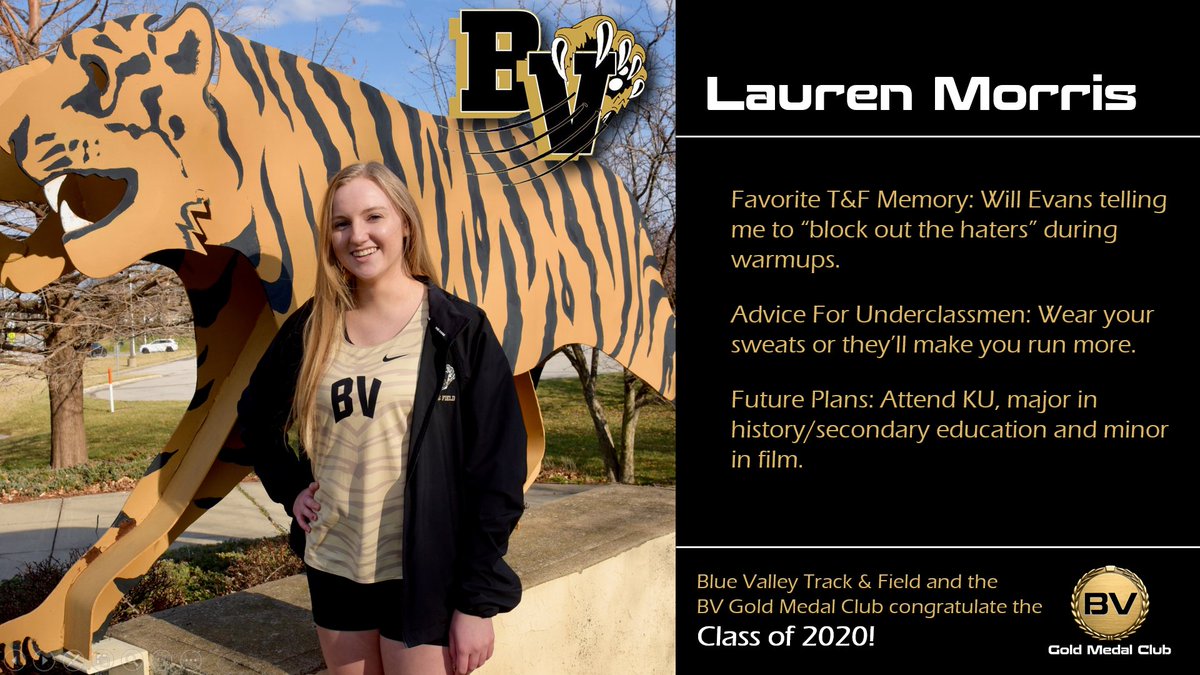 BvMedal's tweet photo. Lauren Morris #ClassOf2020

@BVHSTrack
@bvtigernews https://t.co/YChN5SSkEF