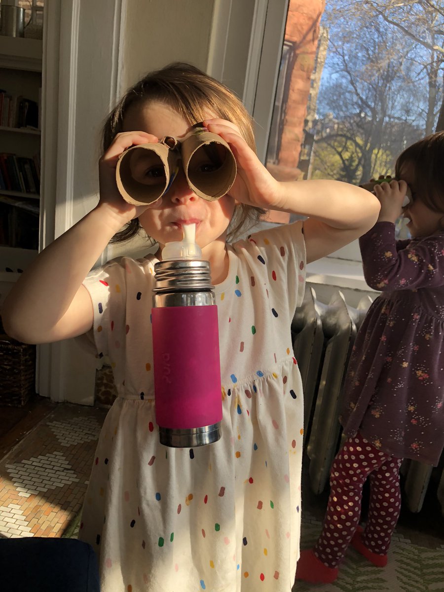 ljunkin's tweet photo. Backyard biodiversity binoculars were a big hit with these two! Thanks for the activities @SheddLearning @hitplaychicago #EarthMonthIn https://t.co/jwVkaVQLVG