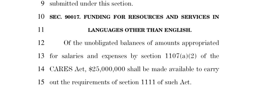 $25,000,000 to make sure Coronavirus bennies are provided in languages OTHER THAN ENGLISH ARE YOU KIDDING PELOSI